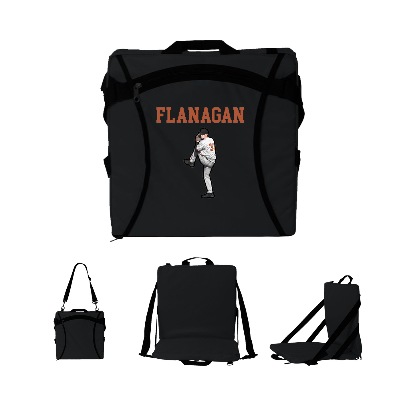Folding Stadium Seat — Shirsey in Black