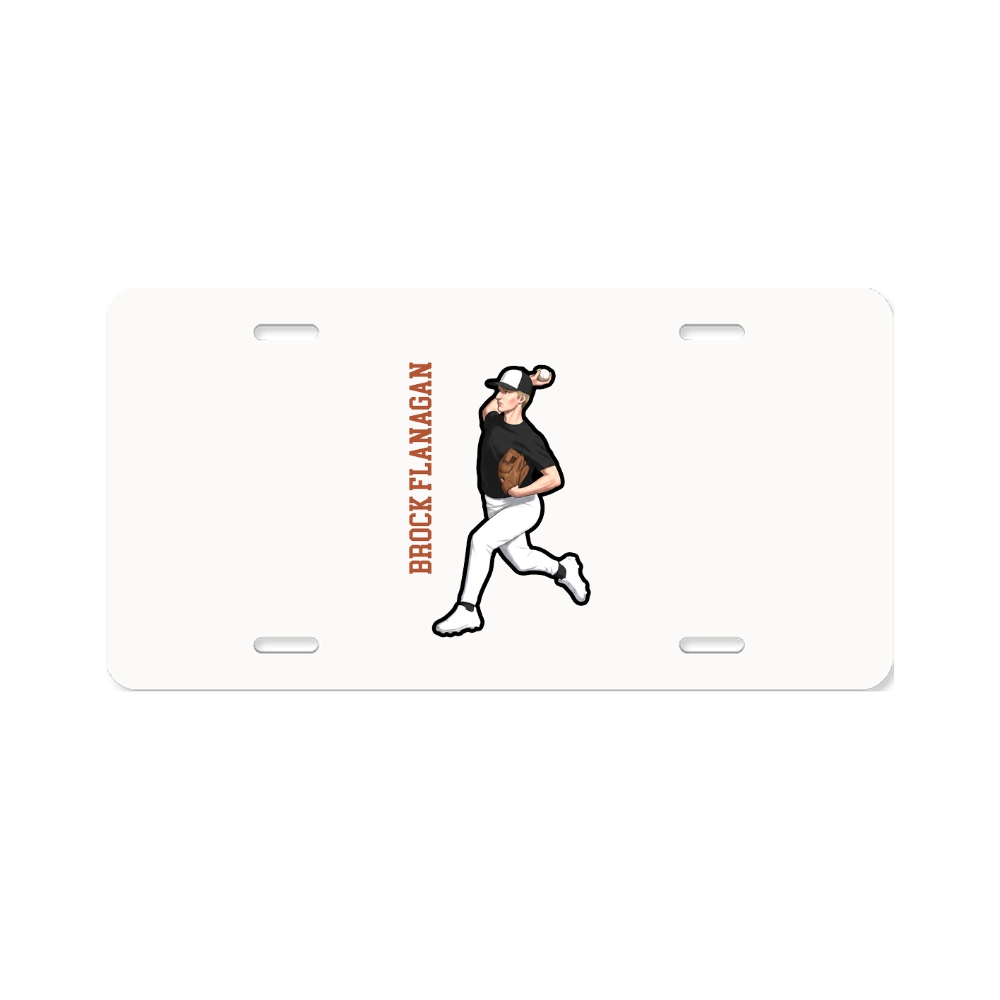 License Plate — Name Vertical in Classic