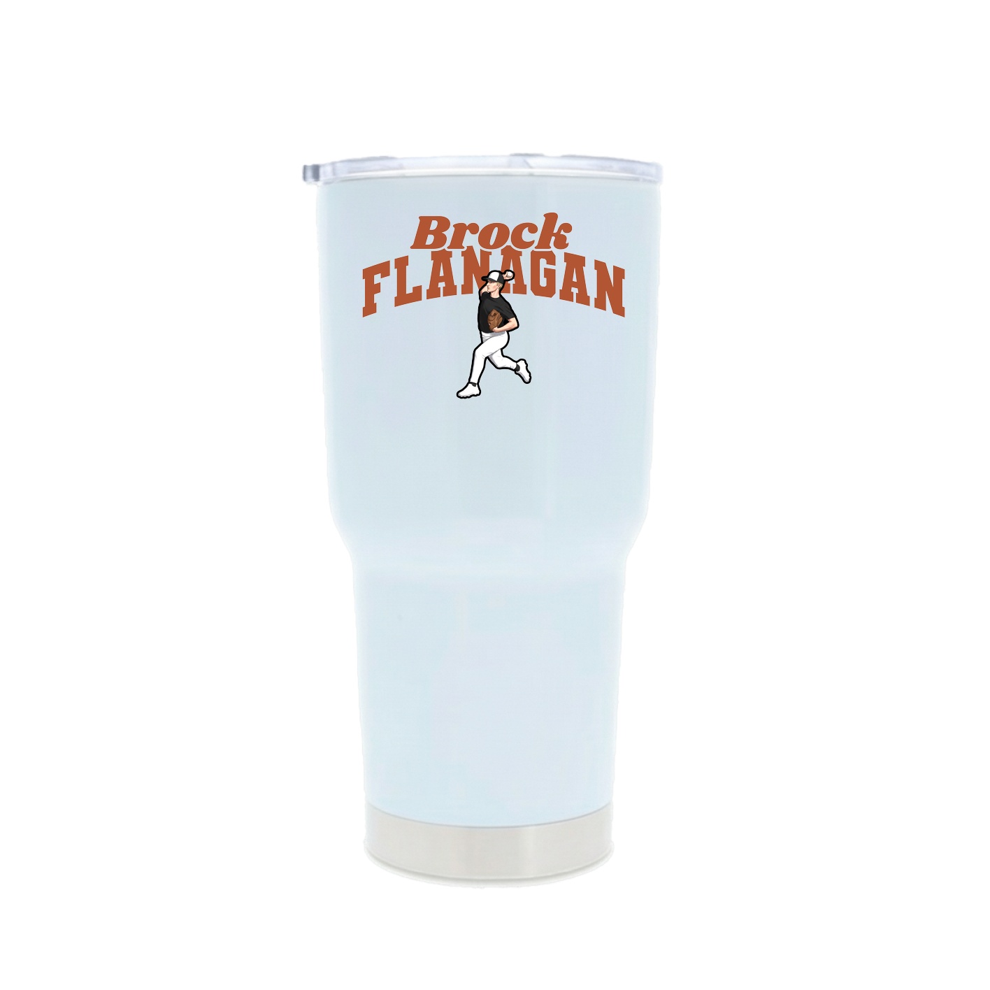 30oz Stainless Steel Tumbler — Signature Arch in White