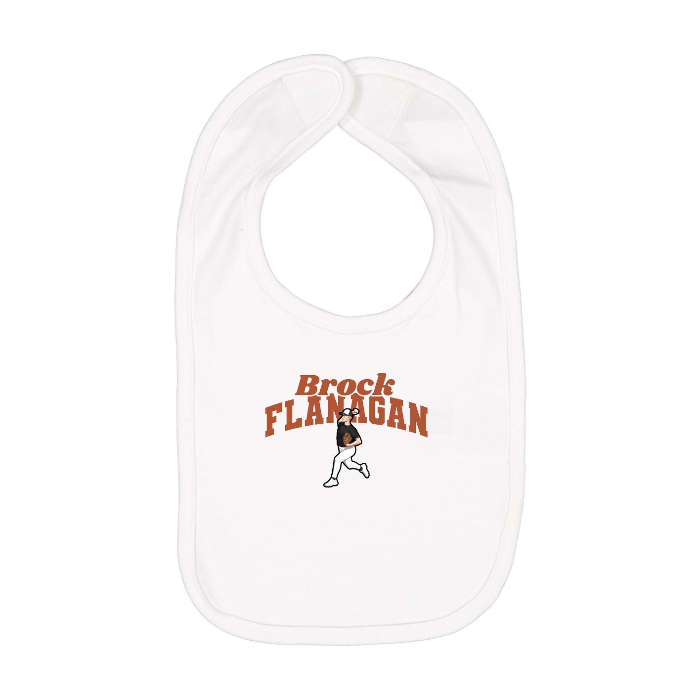 Infant Bib — Signature Arch in White