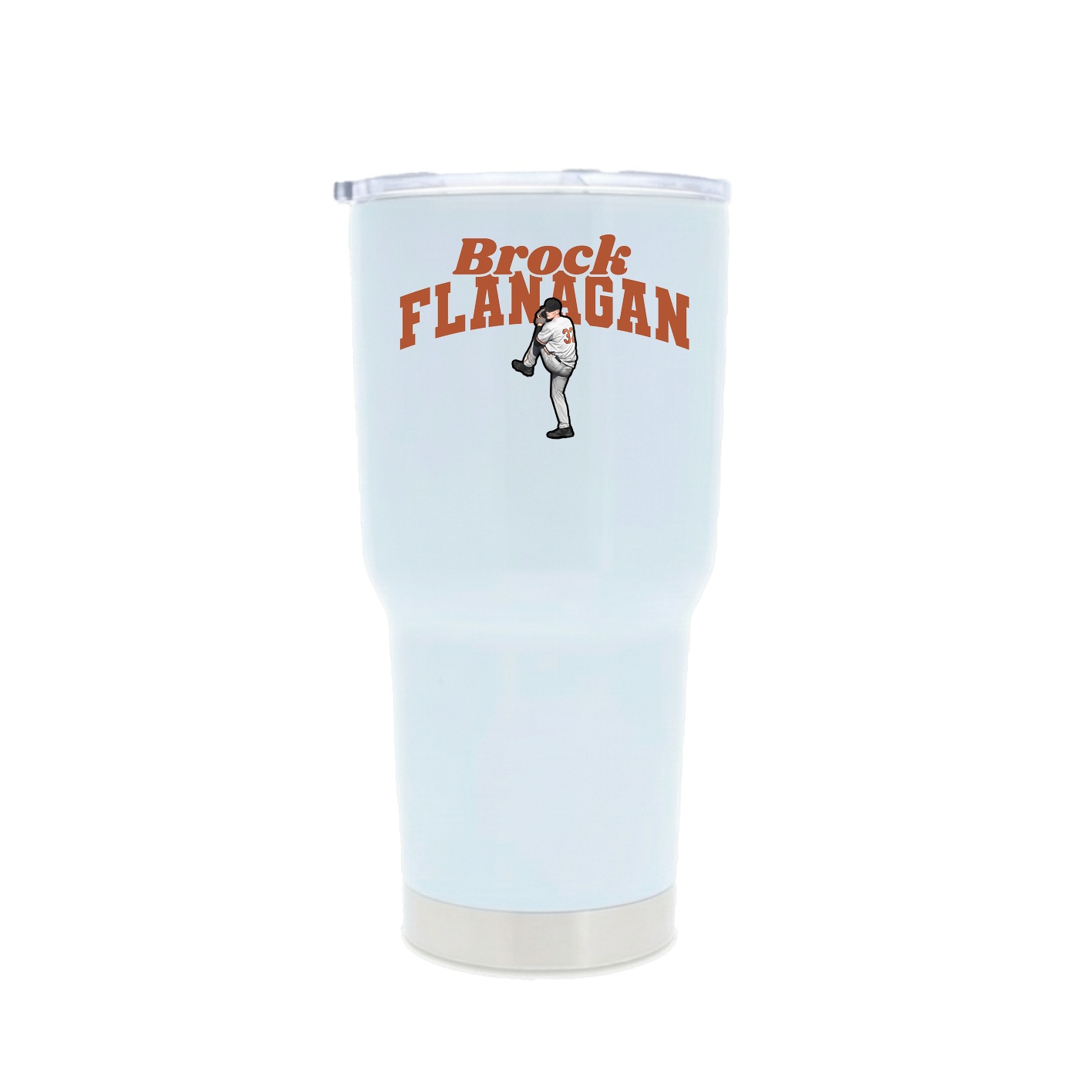 30oz Stainless Steel Tumbler — Signature Arch in White