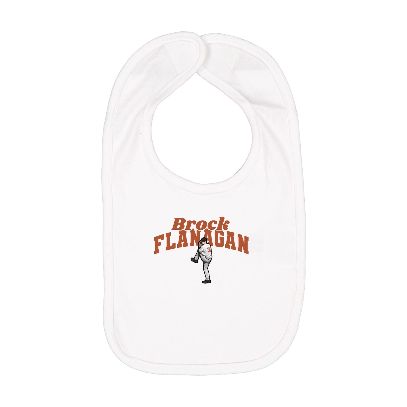 Infant Bib — Signature Arch in White