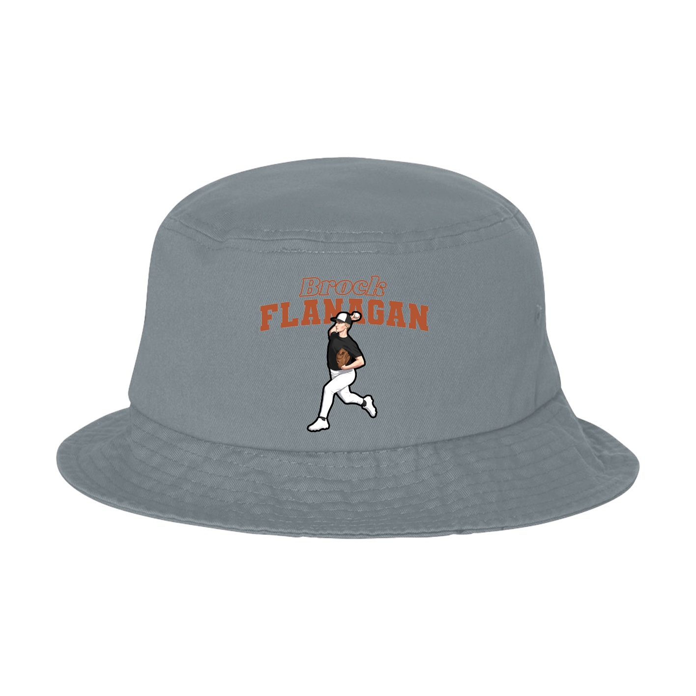 Bucket Cap — Name Arch in Grey