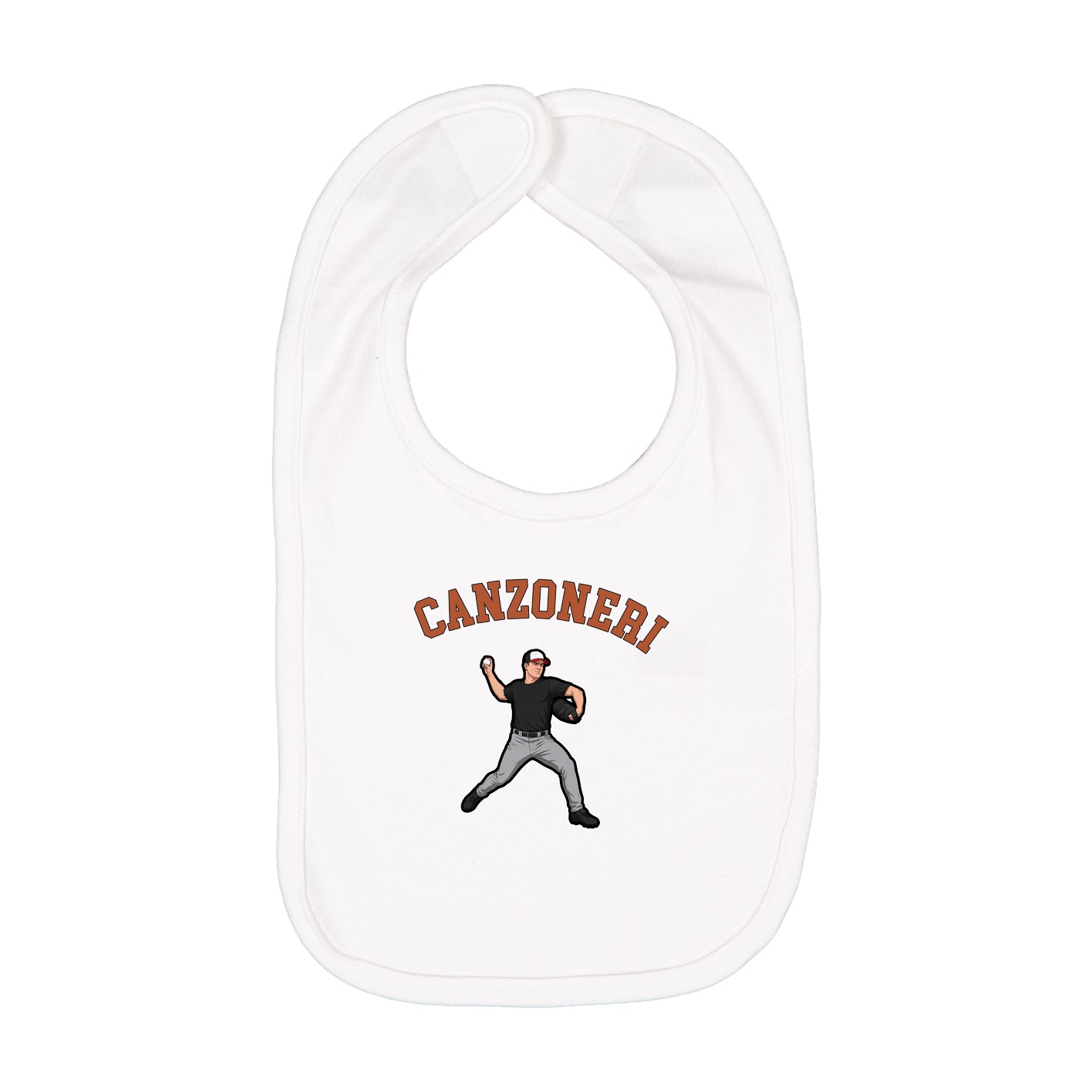 Infant Bib — Shirsey Arch in White