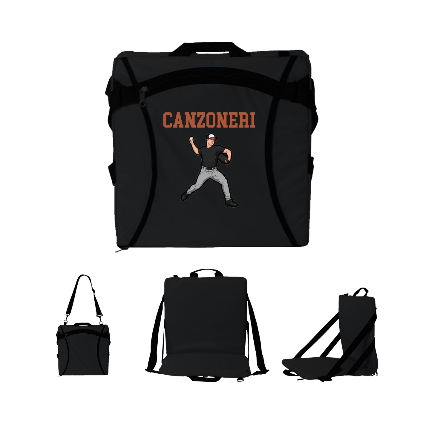 Folding Stadium Seat — Shirsey in Black