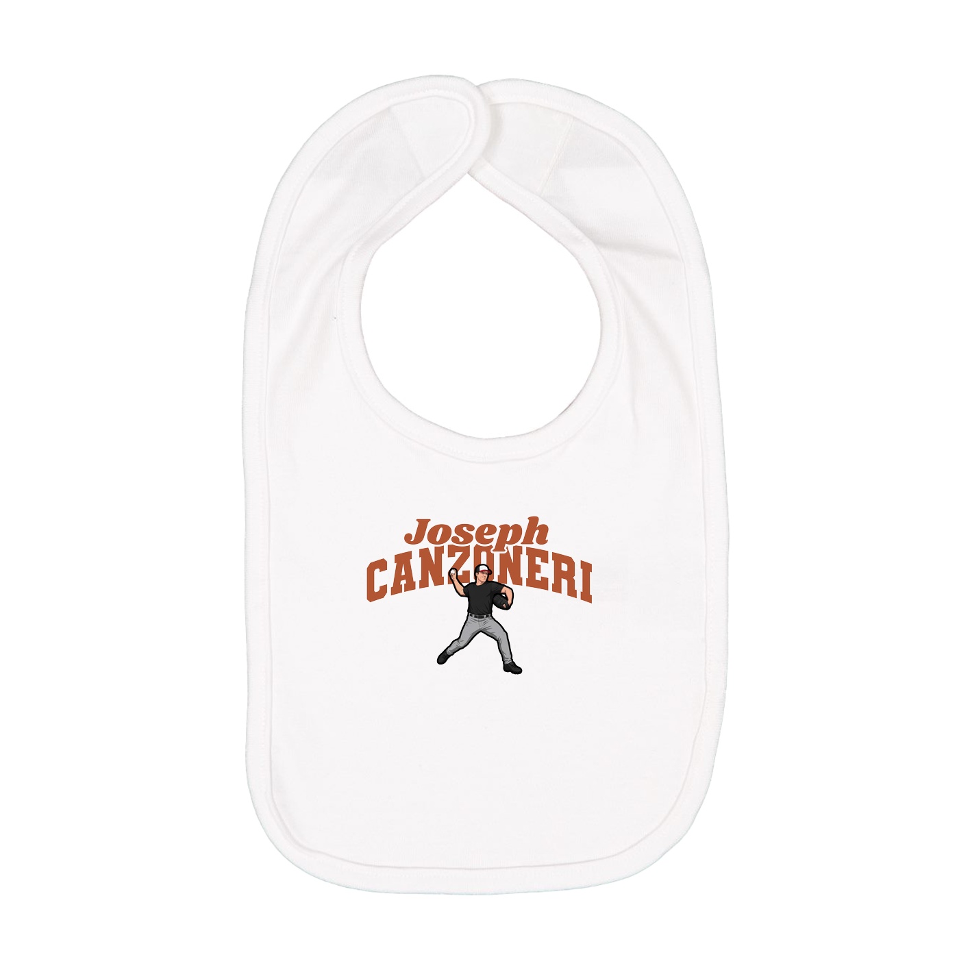Infant Bib — Signature Arch in White