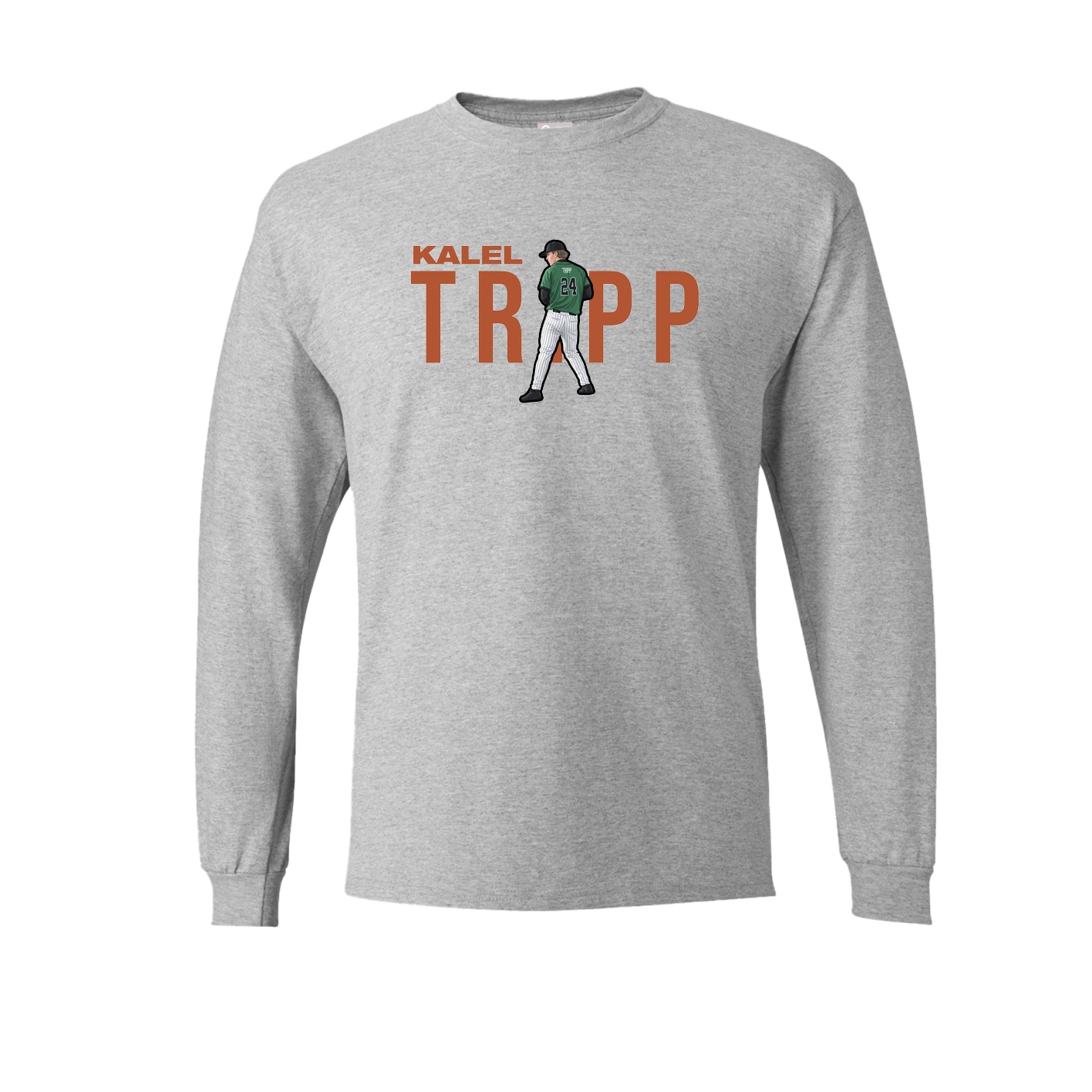 Long Sleeve Tee — Player Name in Grey