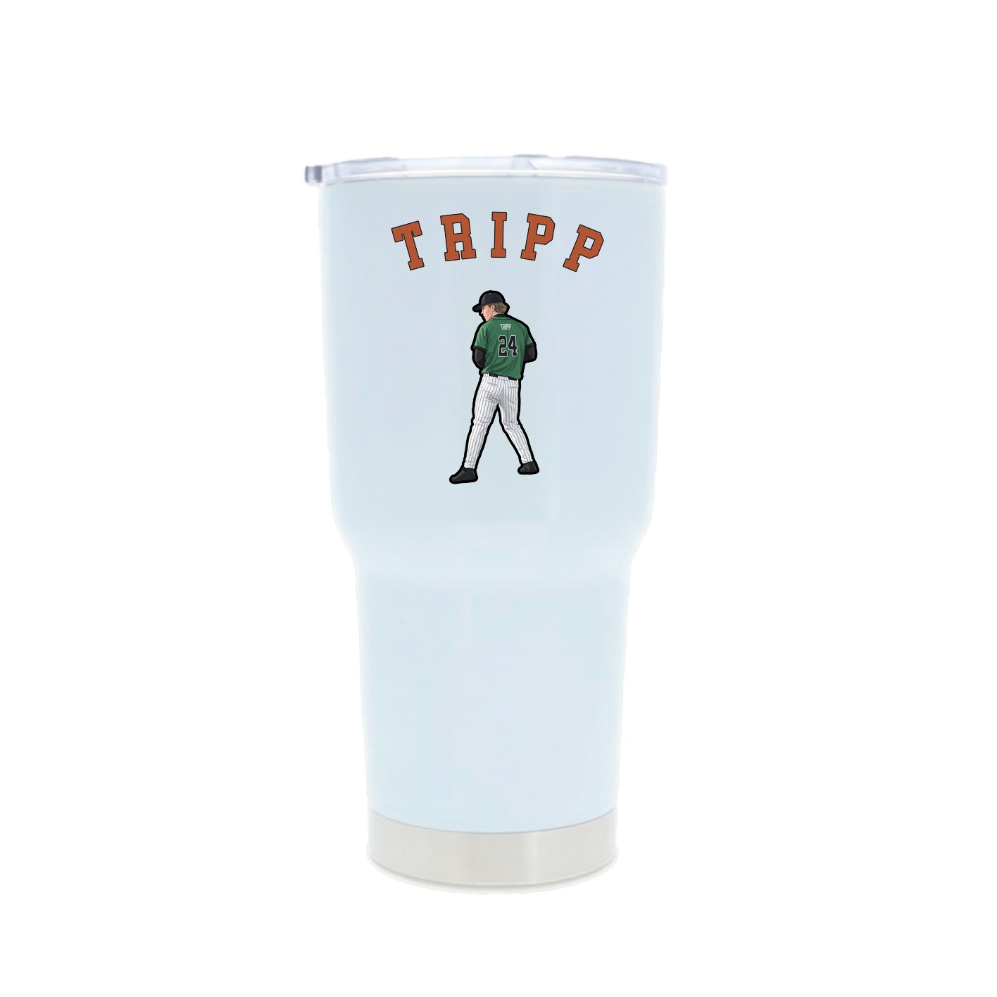 30oz Stainless Steel Tumbler — Shirsey Arch in White