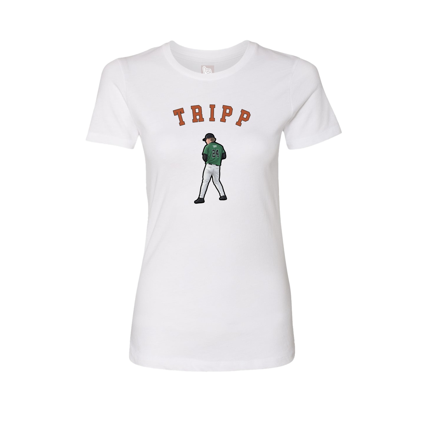 Fitted Women's Tee — Shirsey Arch in White