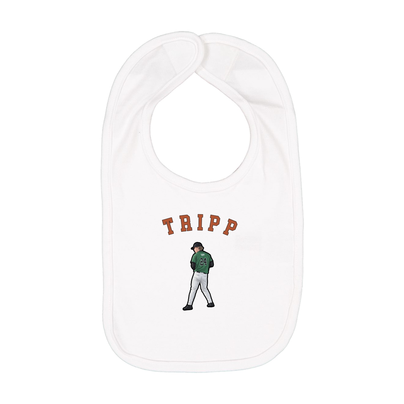 Infant Bib — Shirsey Arch in White
