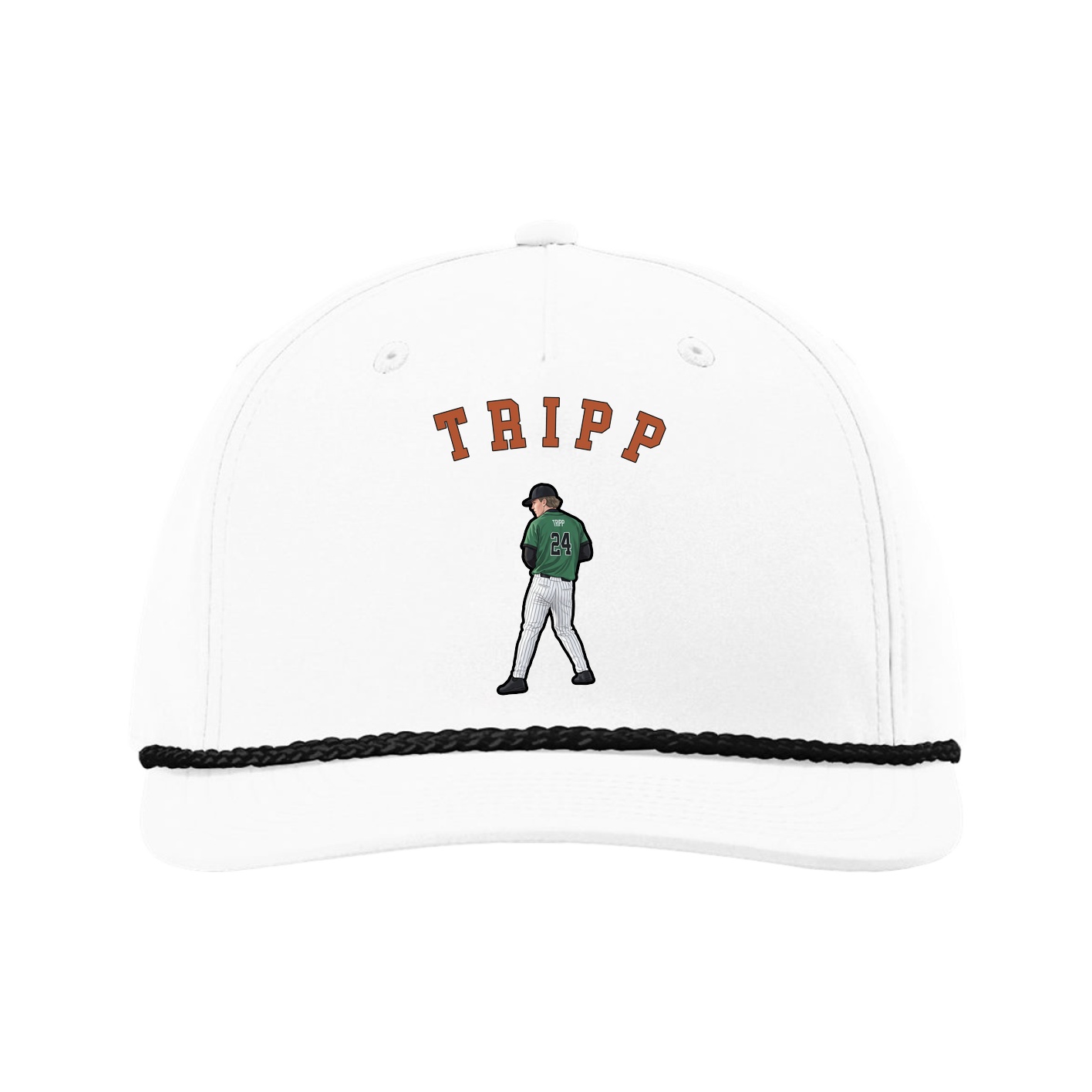Five-Panel Classic Rope Cap — Shirsey Arch in White