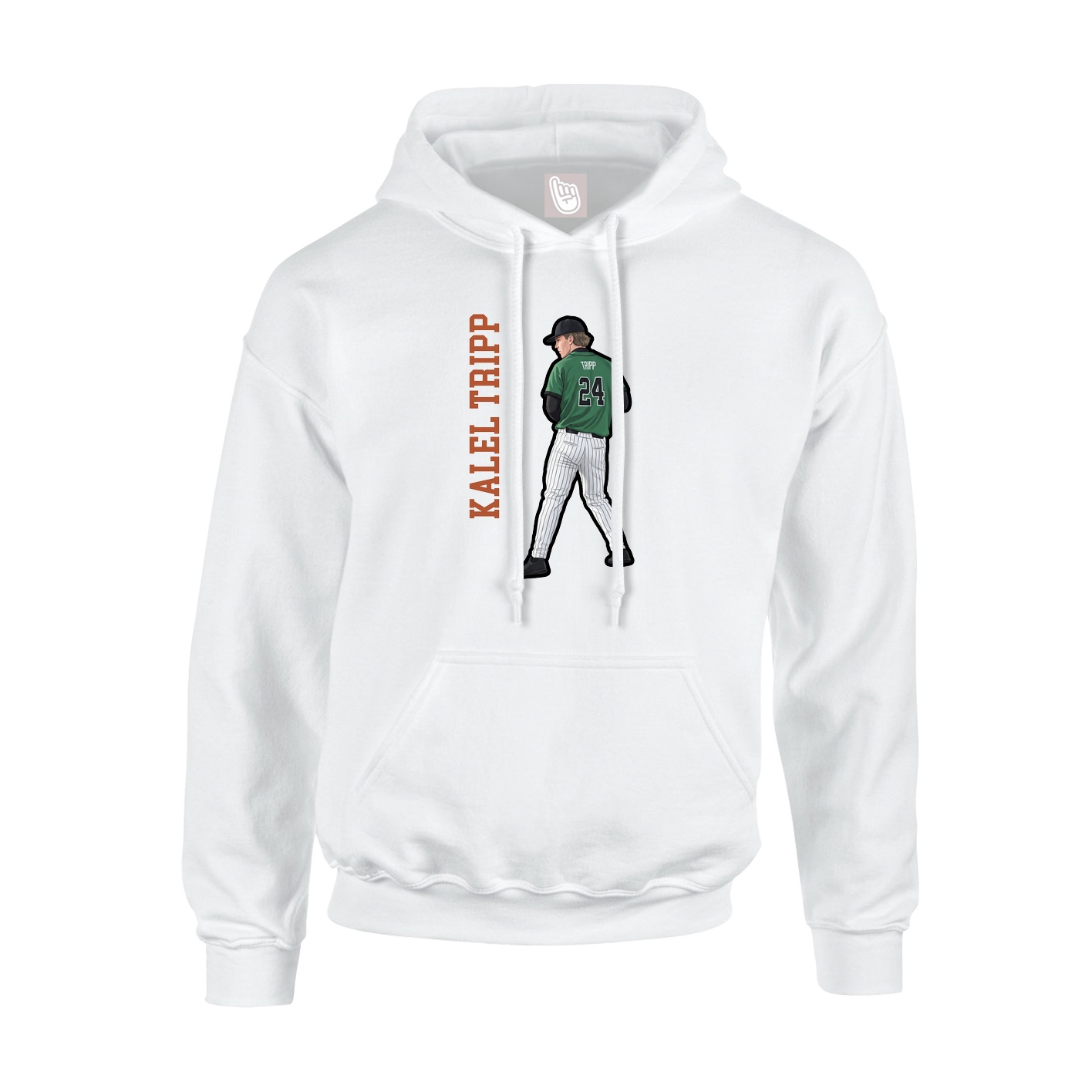 Youth Hoodie — Name Vertical in White