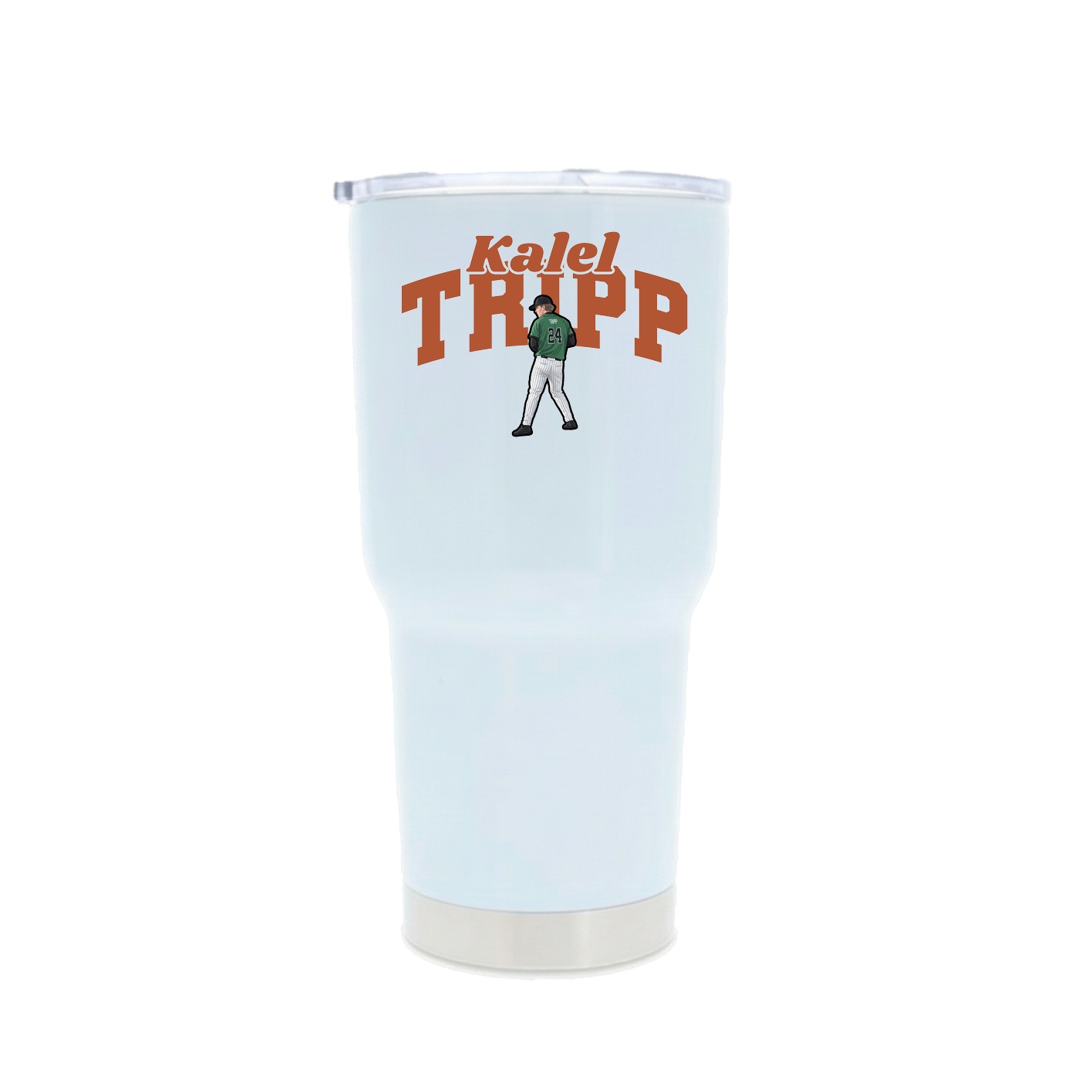 30oz Stainless Steel Tumbler — Signature Arch in White