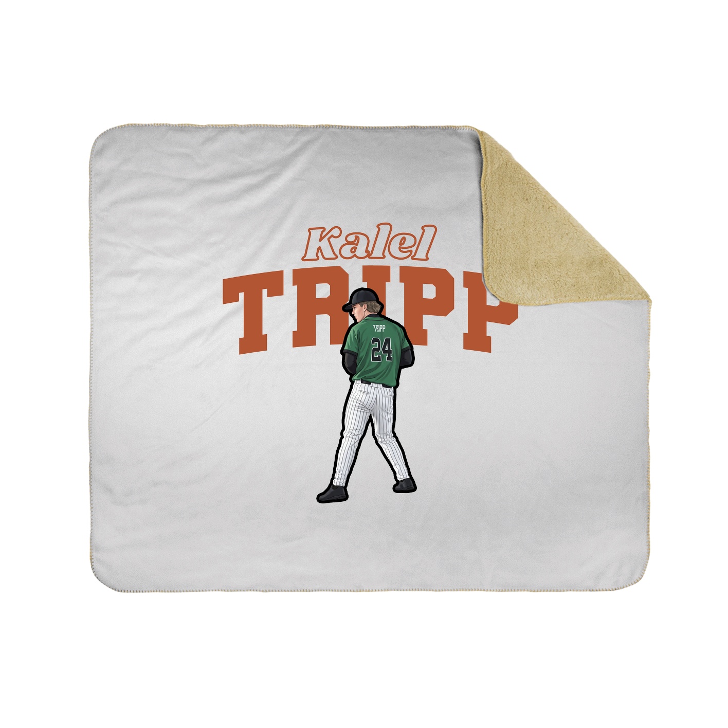 Throw Blanket — Name Arch in White