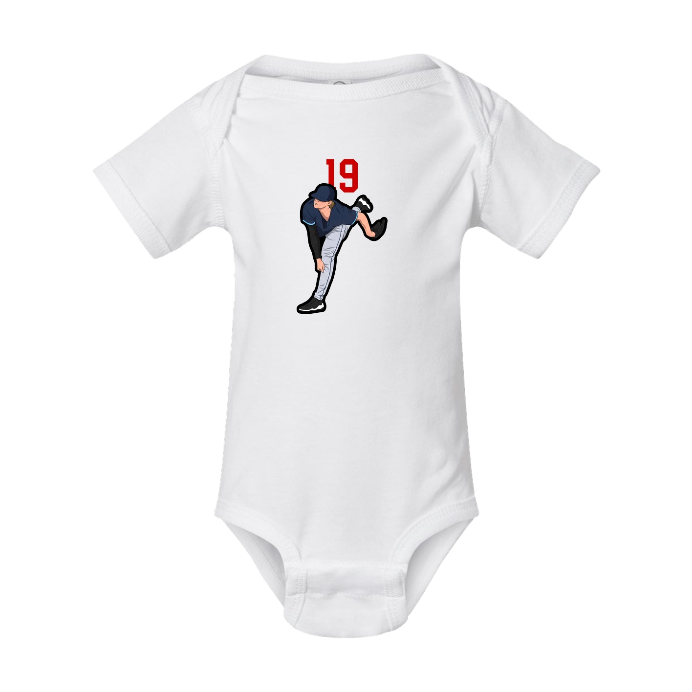 Baby Onesie — Number Top in White