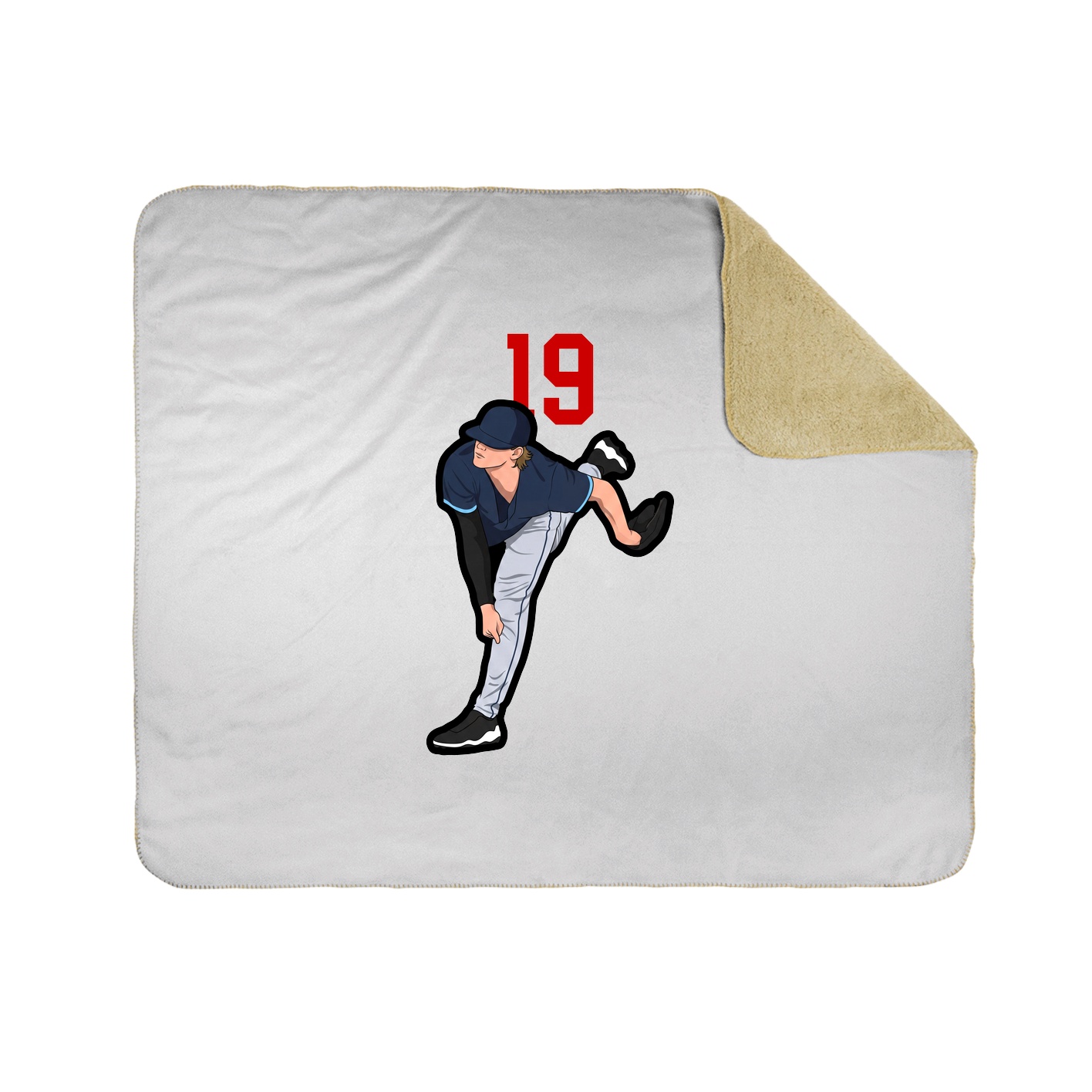 Throw Blanket — Number Top in White