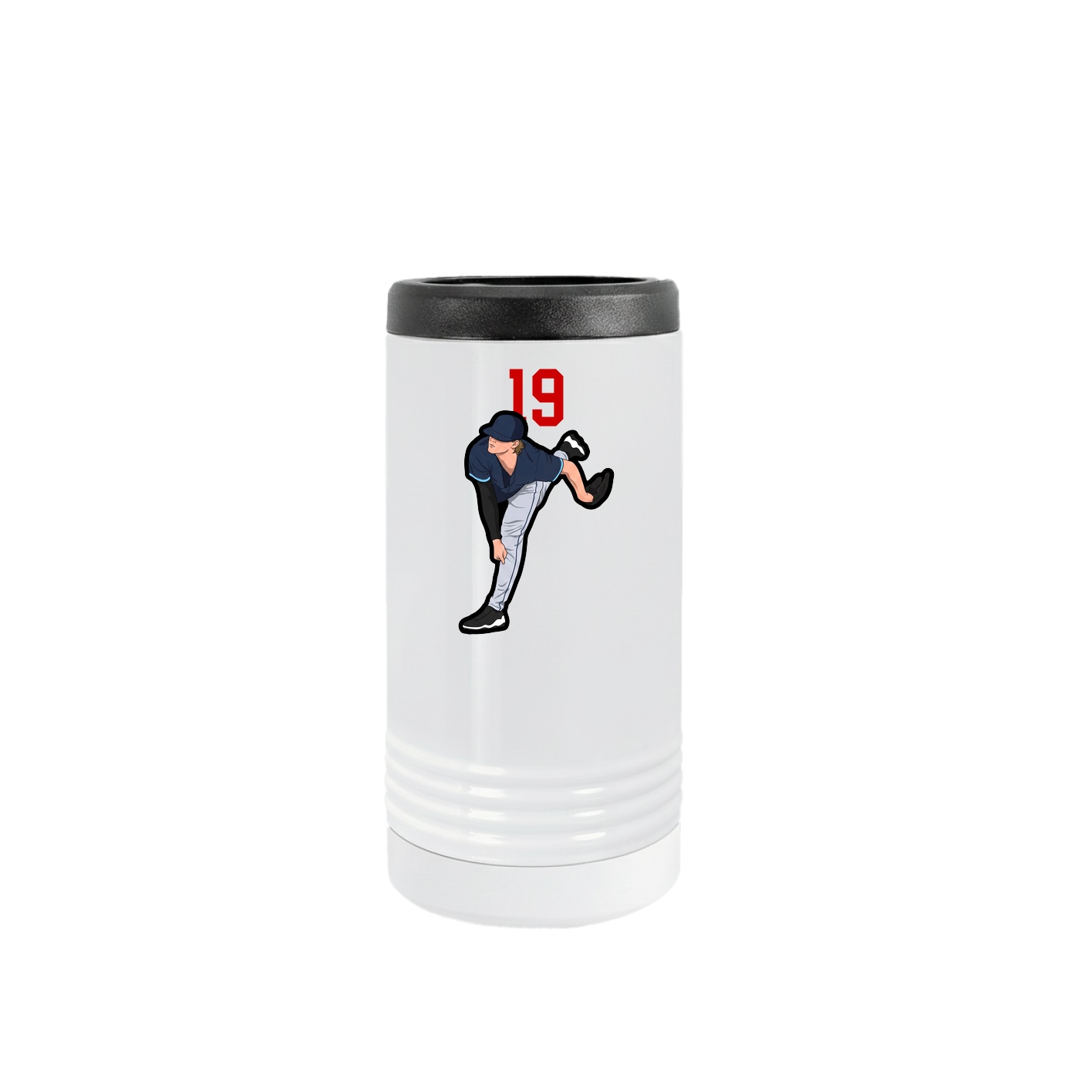 Slim Beverage Holder — Number Top in White