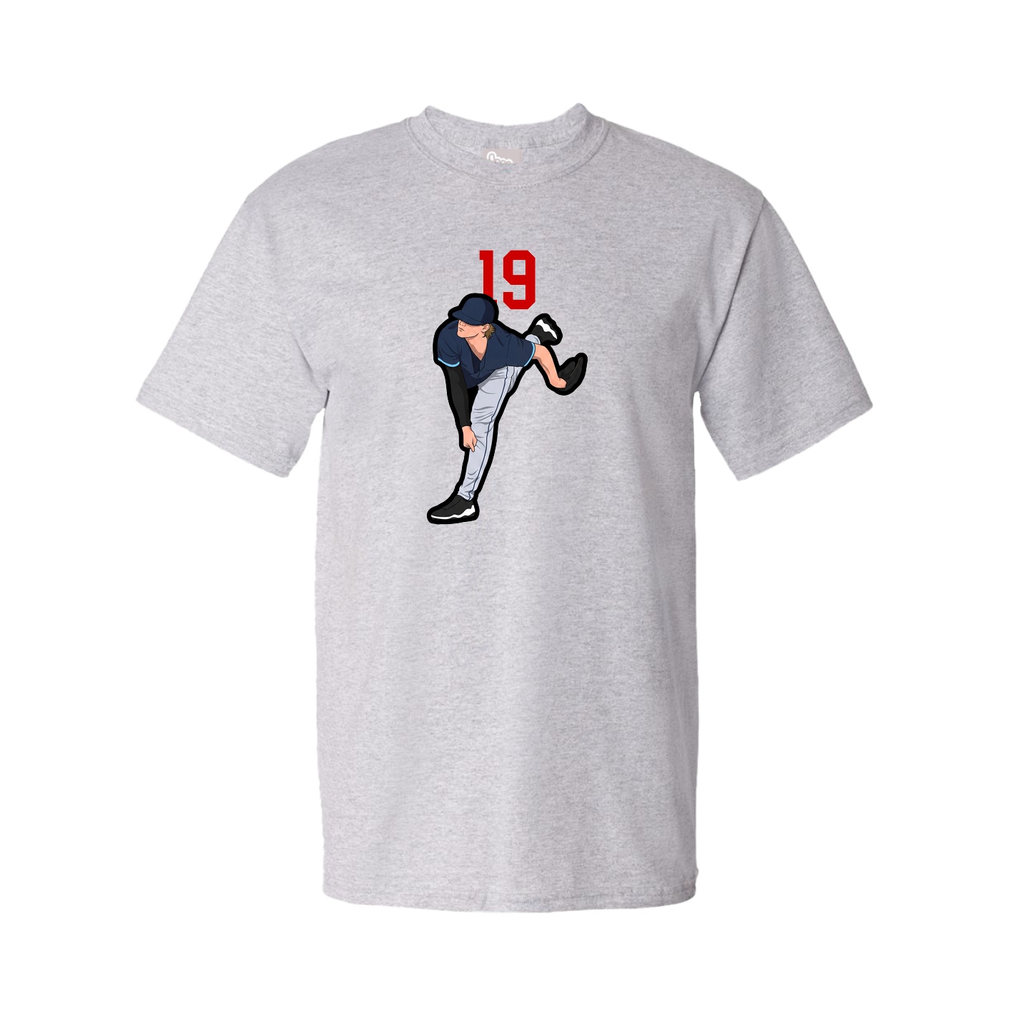 Youth Tee — Number Top in Grey