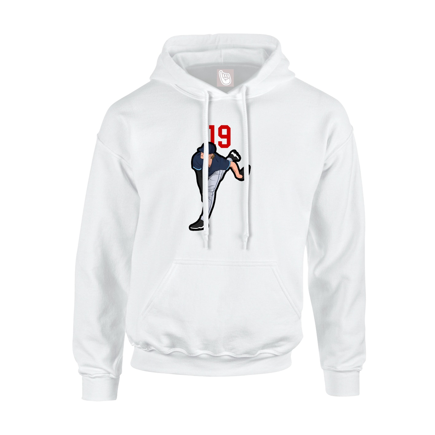 Hoodie — Number Top in White