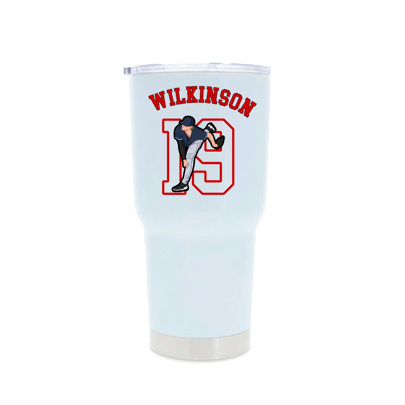 30oz Stainless Steel Tumbler — Shirsey Arch in White