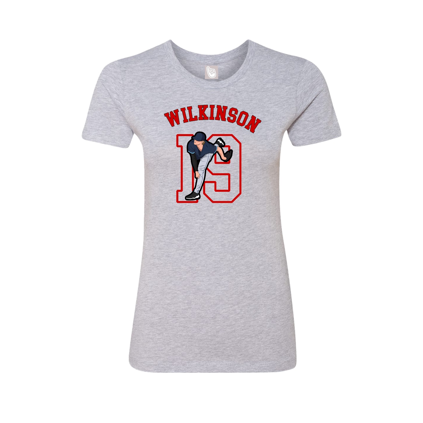 Fitted Women's Tee — Shirsey Arch in Grey