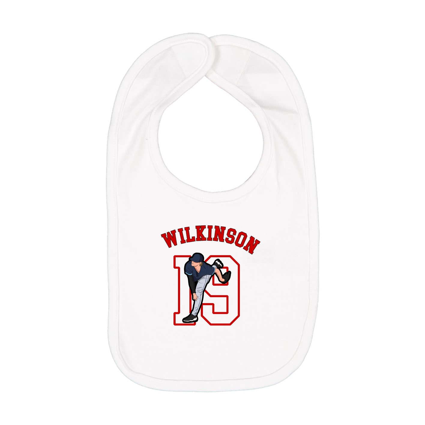 Infant Bib — Shirsey Arch in White