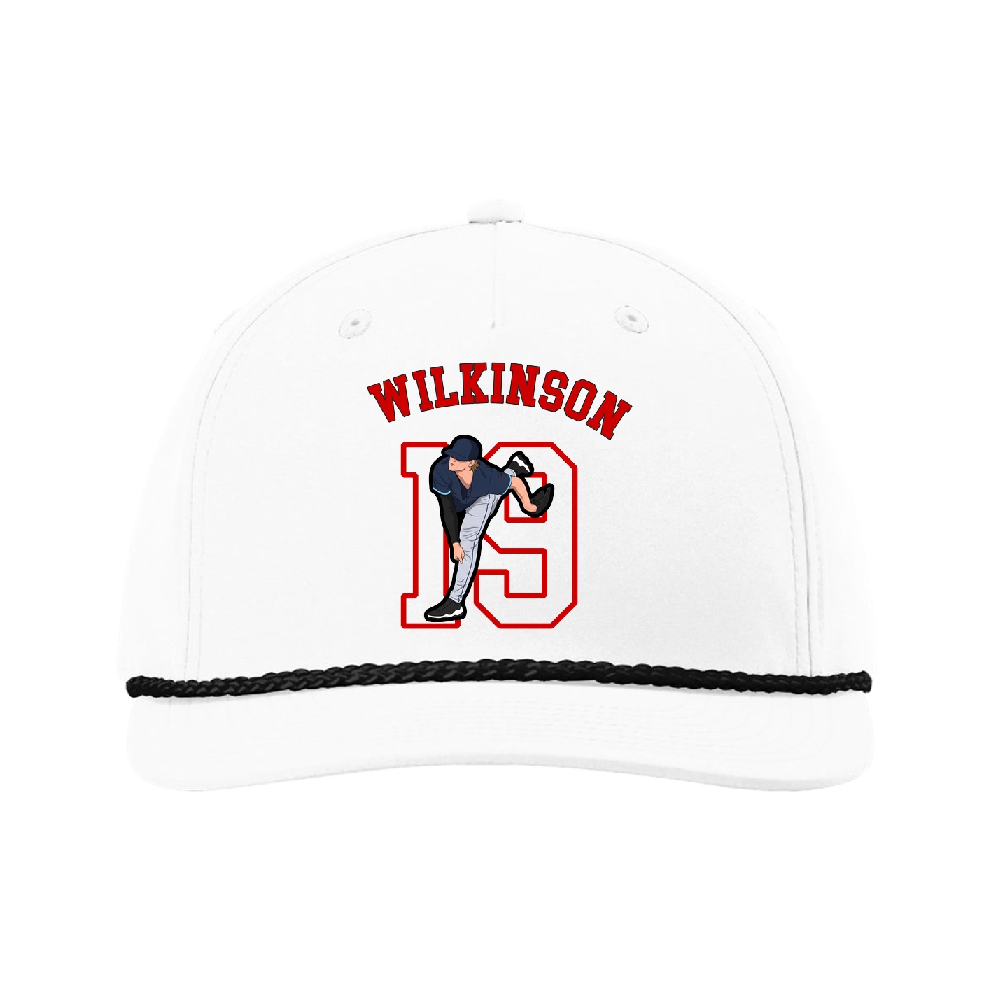 Five-Panel Classic Rope Cap — Shirsey Arch in White