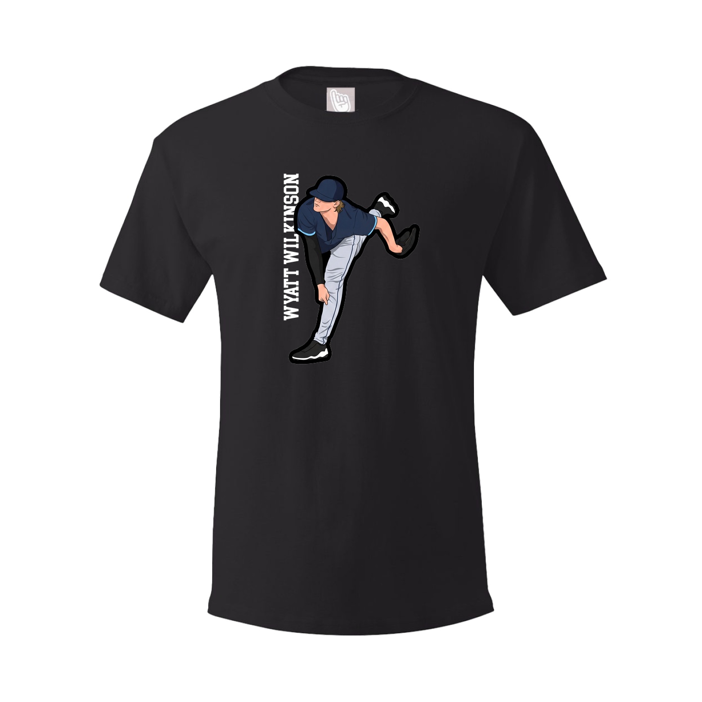 Tee — Name Vertical in Black