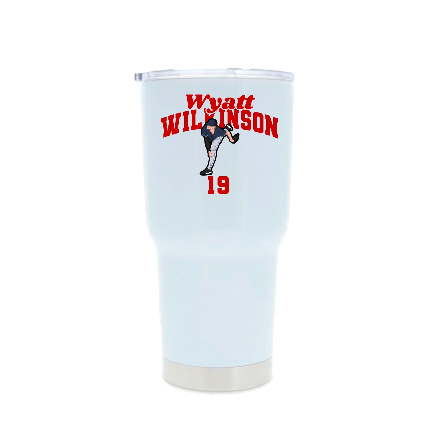 30oz Stainless Steel Tumbler — Signature Arch in White