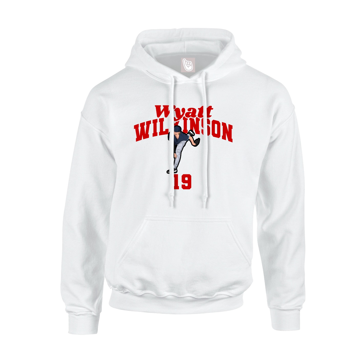 Youth Hoodie — Signature Arch in White