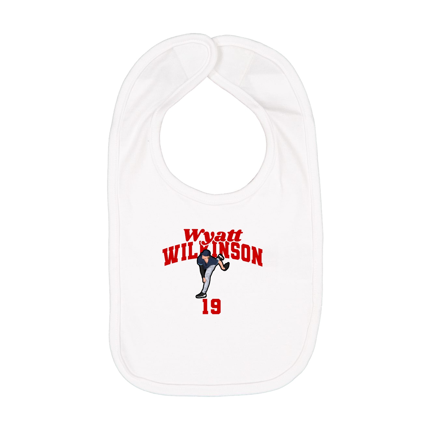 Infant Bib — Signature Arch in White