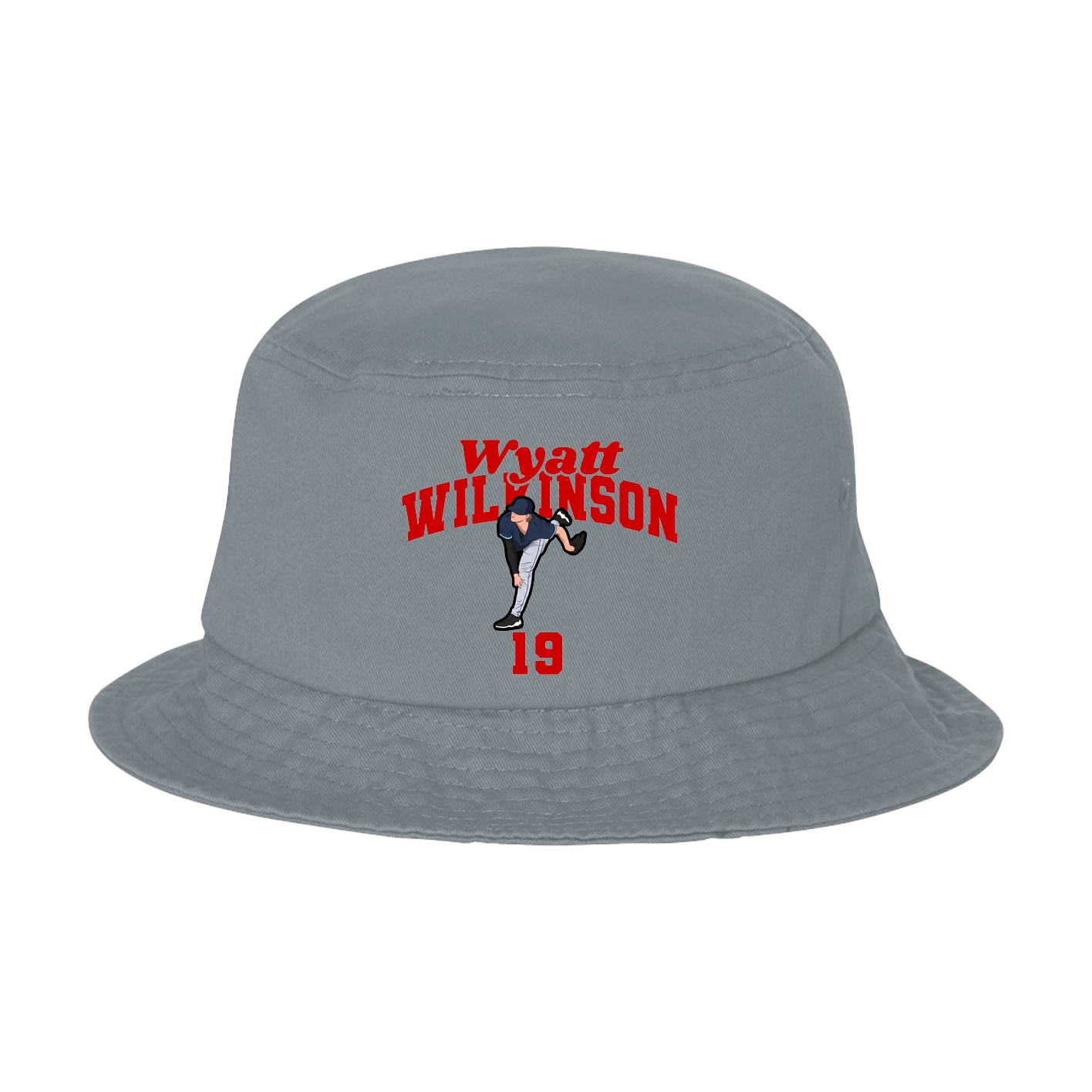 Bucket Cap — Signature Arch in Grey