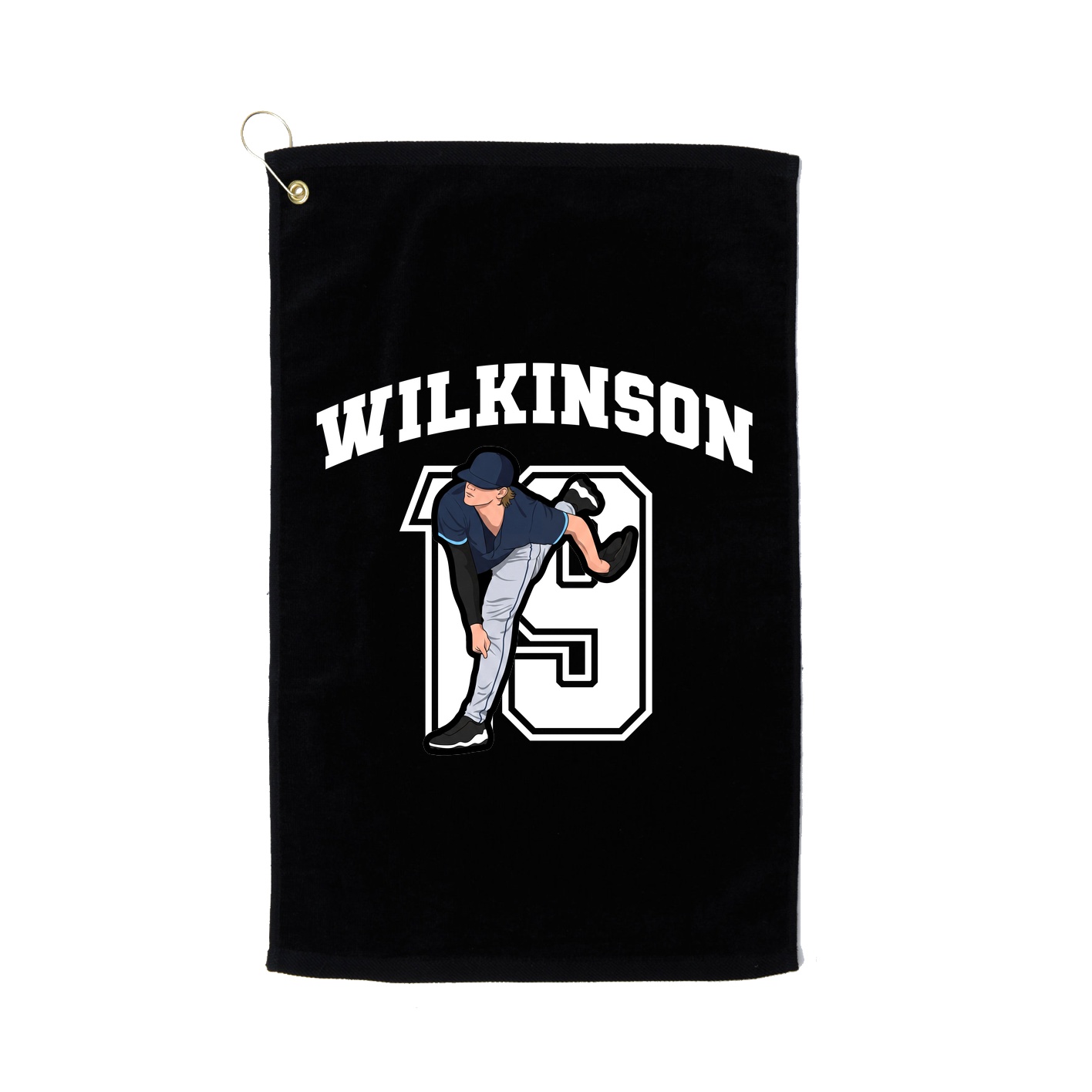 Golf Towel — Number in Black