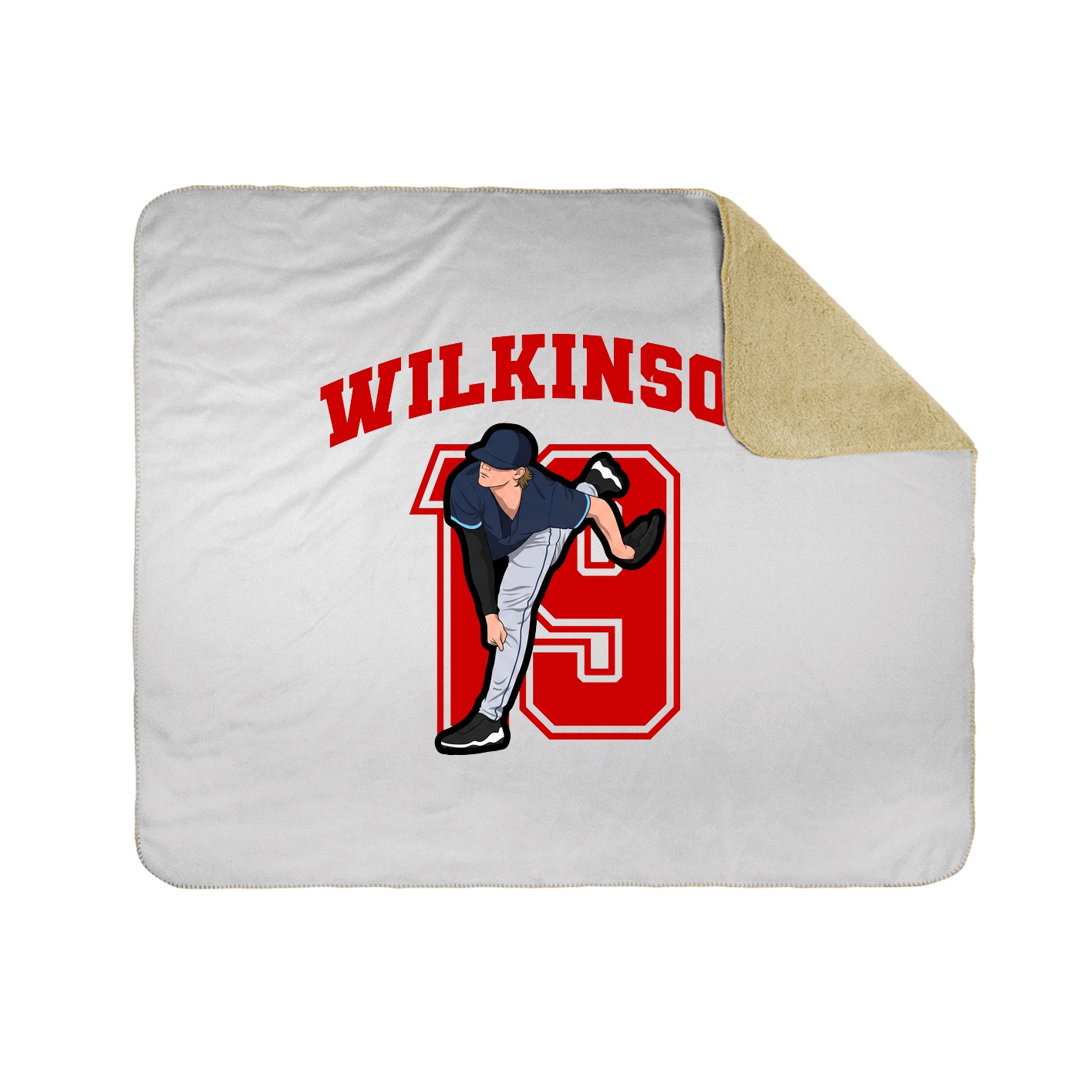 Throw Blanket — Number in White