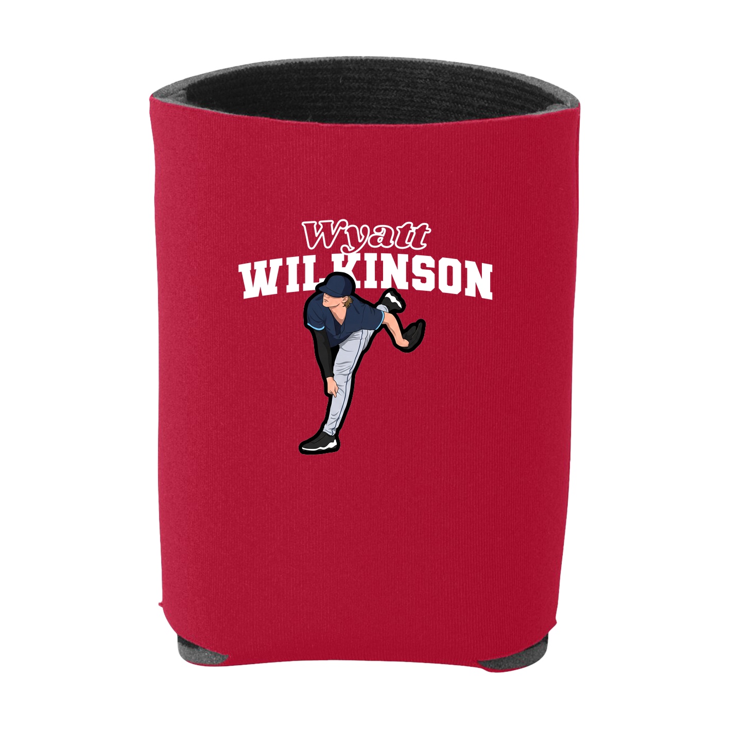 Can Holder — Name Arch in Red