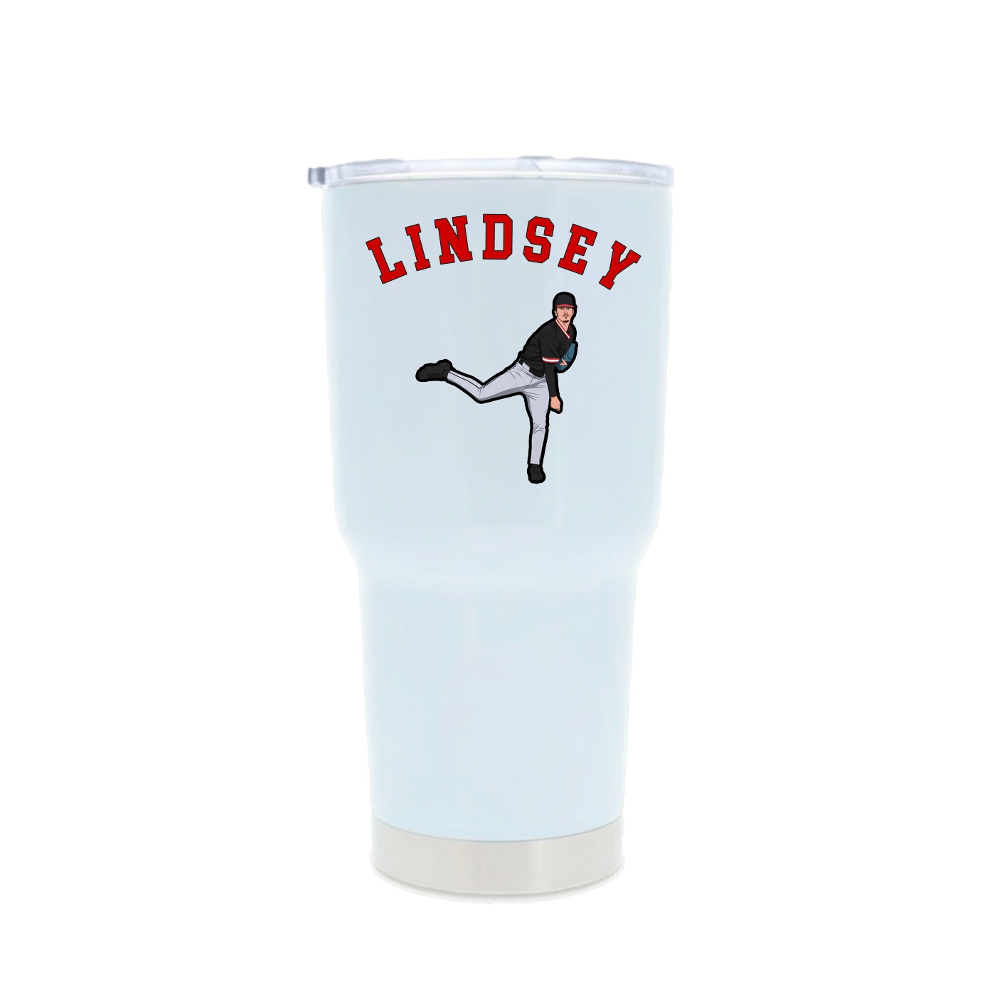 30oz Stainless Steel Tumbler — Shirsey Arch in White