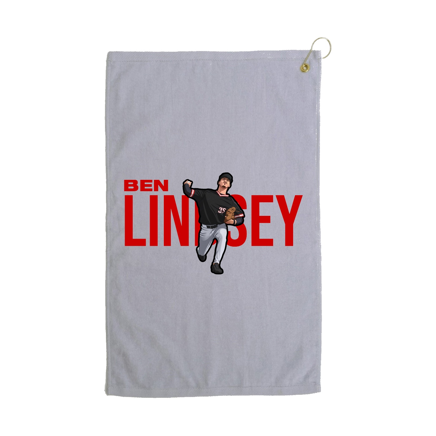 Golf Towel — Player Name in Grey