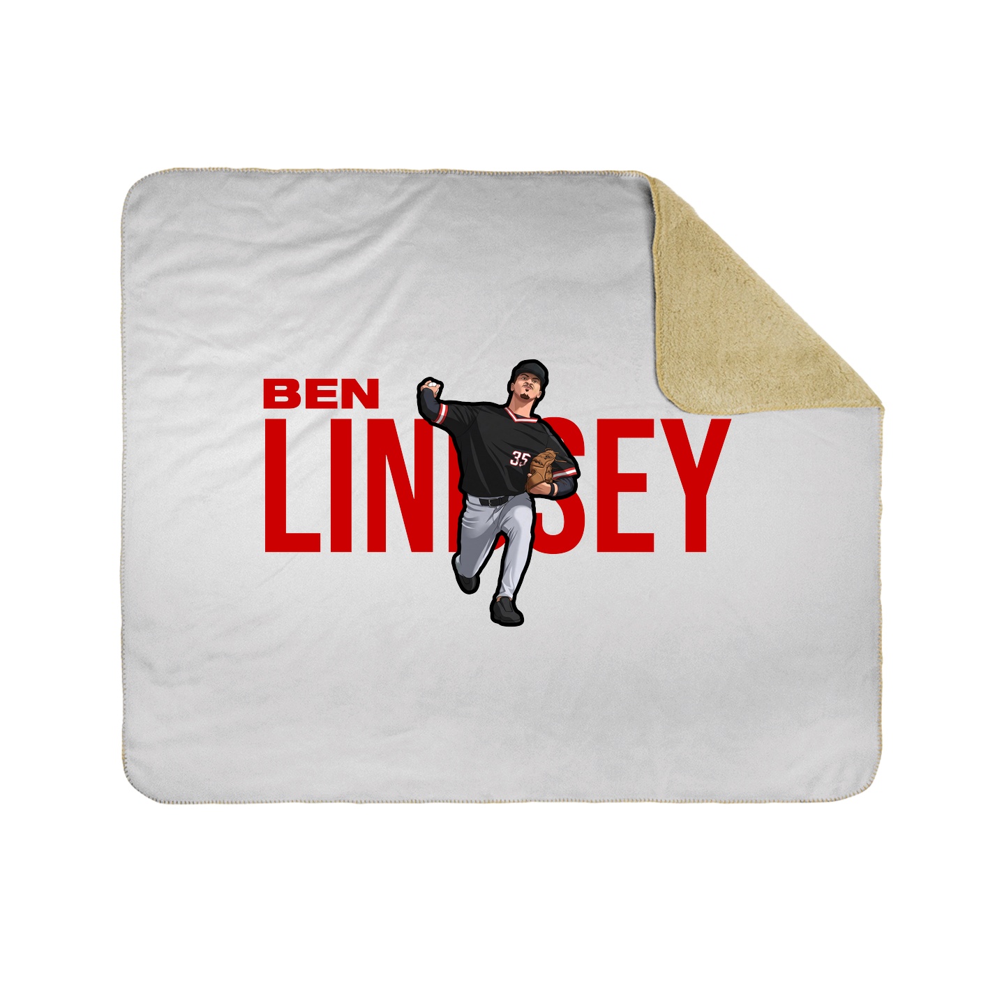Throw Blanket — Player Name in White