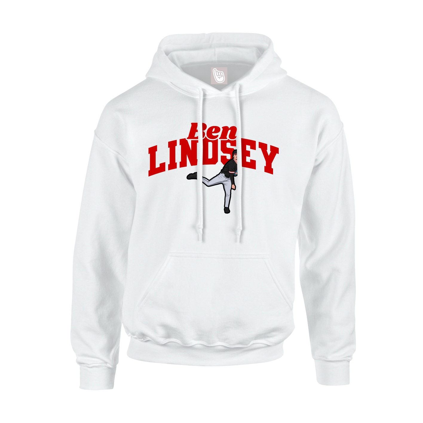 Hoodie — Signature Arch in White