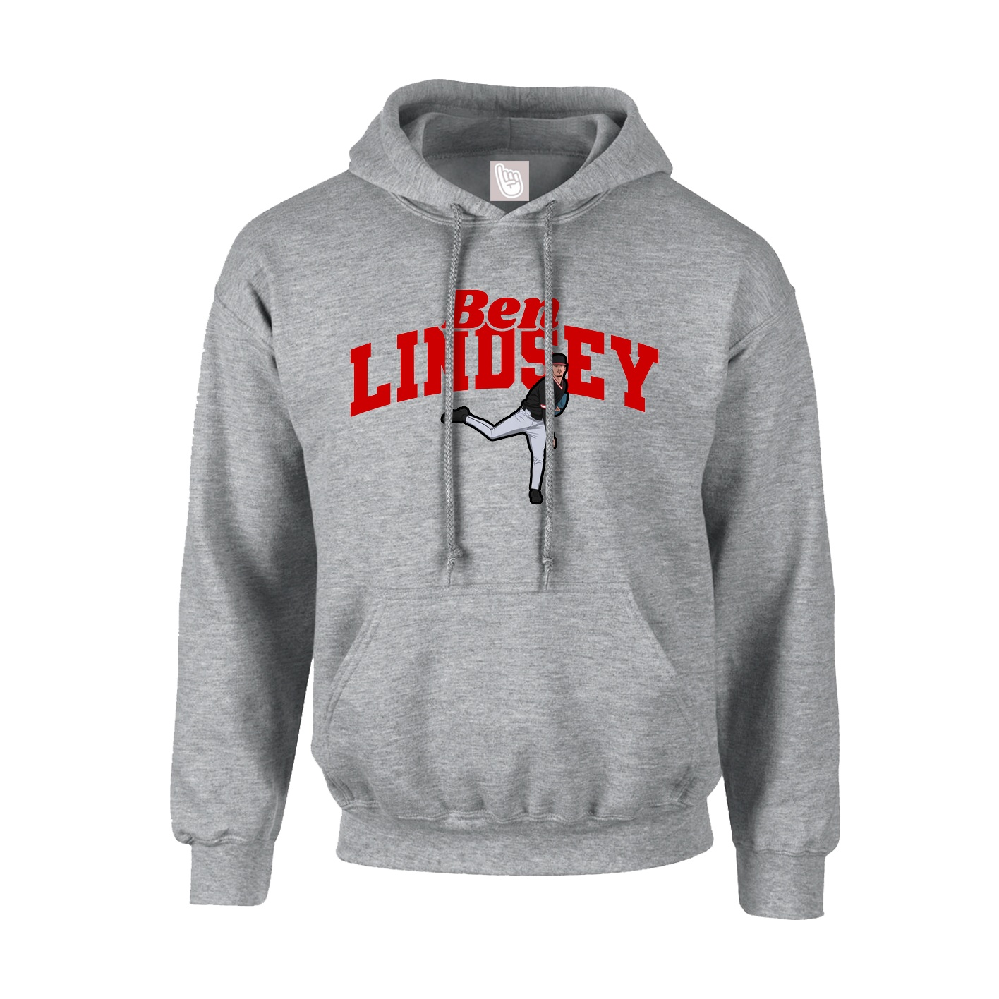 Youth Hoodie — Signature Arch in Grey