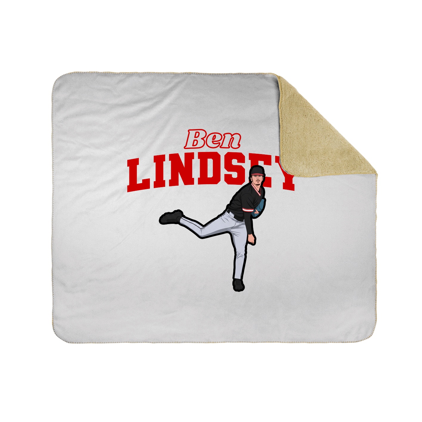 Throw Blanket — Name Arch in White