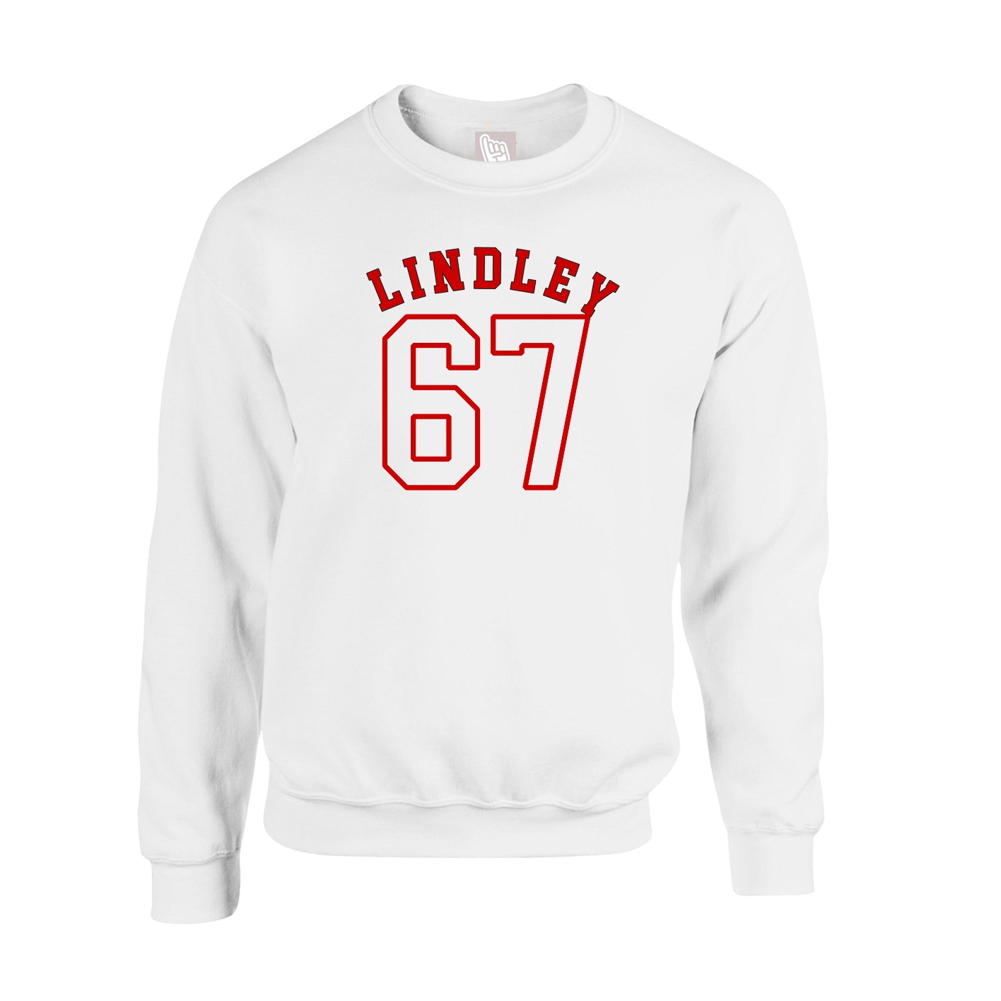 Fleece Crew — Shirsey Arch in White