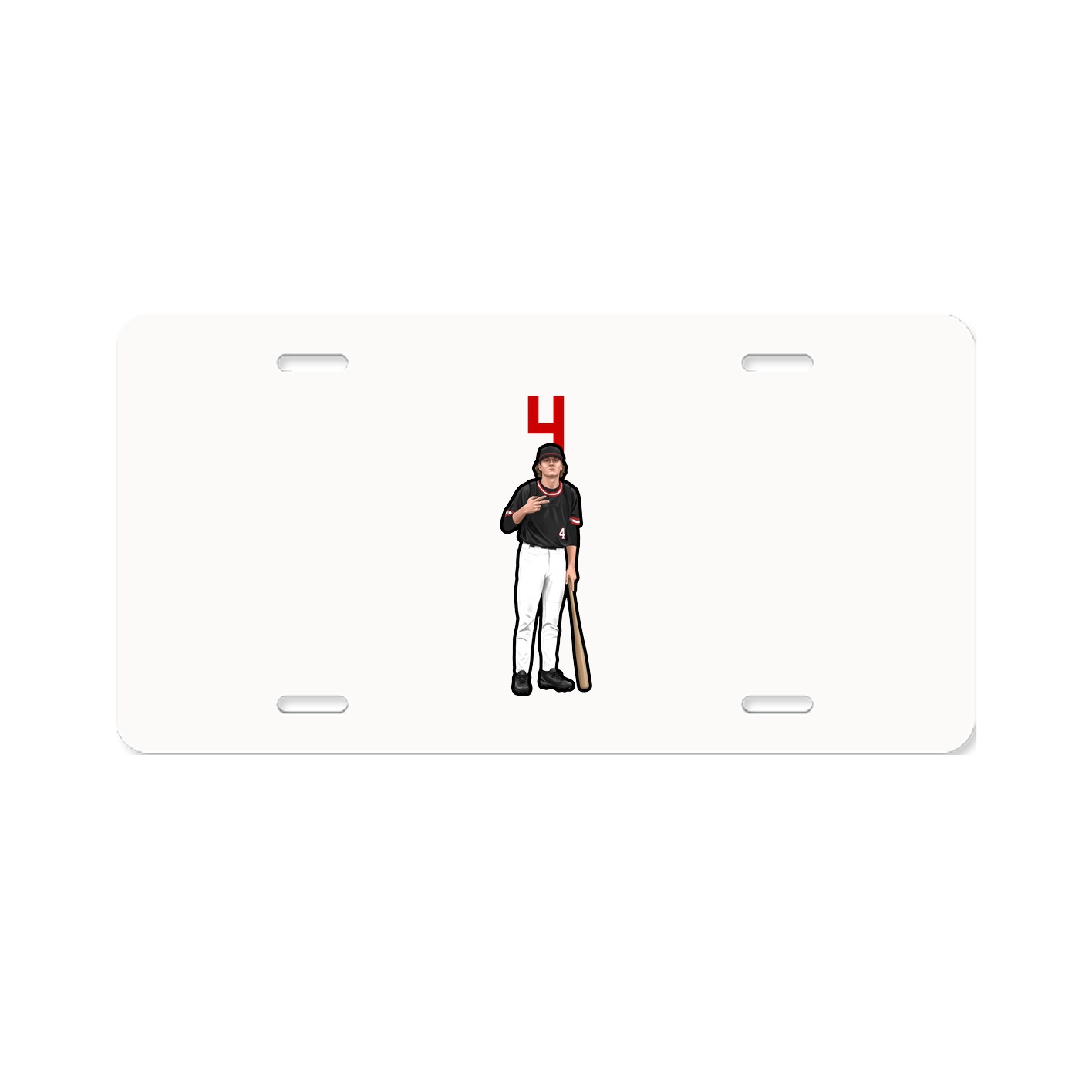 License Plate — Number Top in Classic