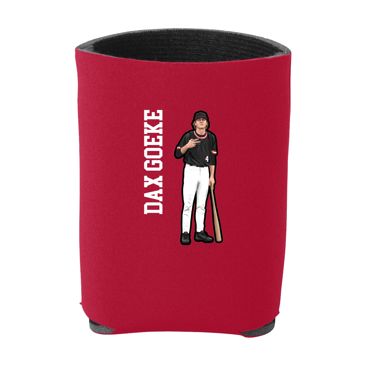 Can Holder — Name Vertical in Red