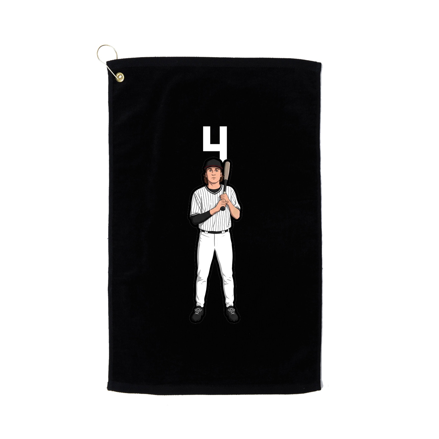 Golf Towel — Number Top in Black