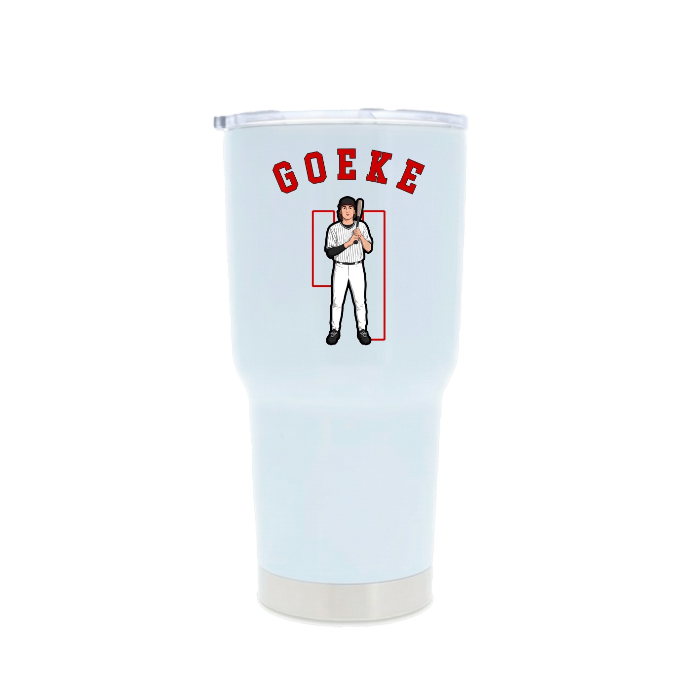 30oz Stainless Steel Tumbler — Shirsey Arch in White
