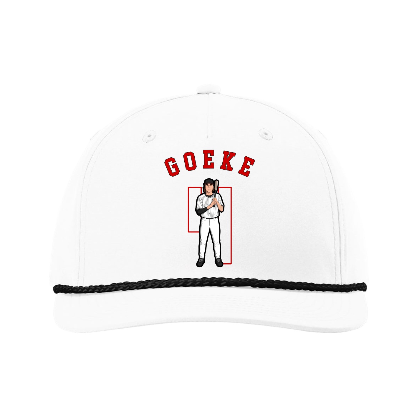 Five-Panel Classic Rope Cap — Shirsey Arch in White