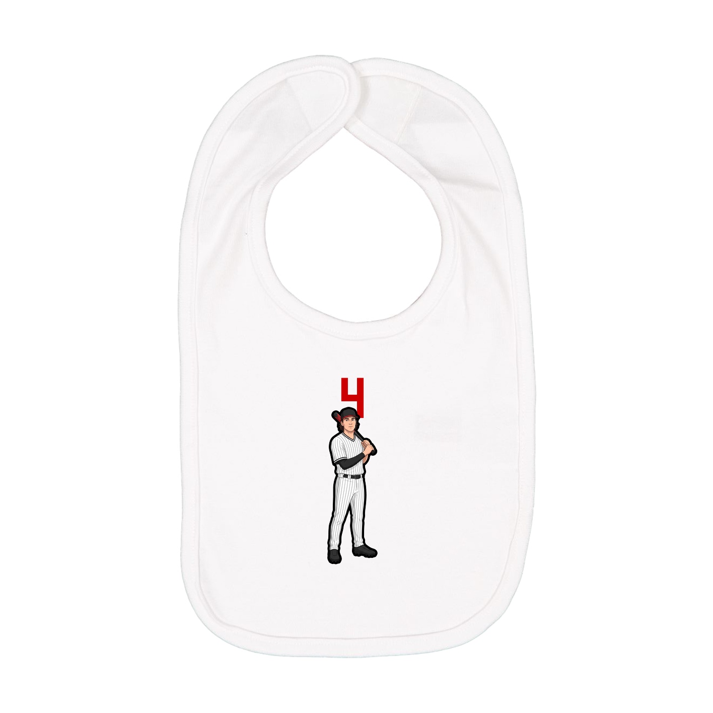Infant Bib — Number Top in White