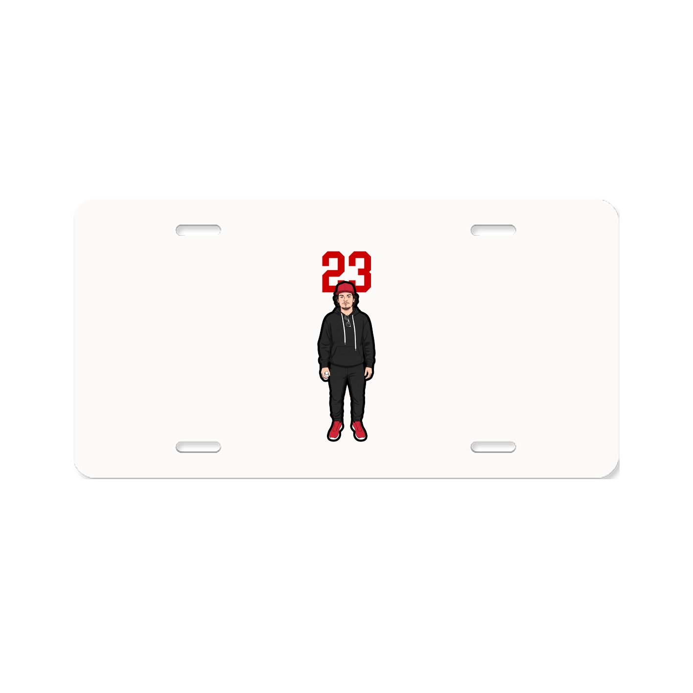 License Plate — Number Top in Classic