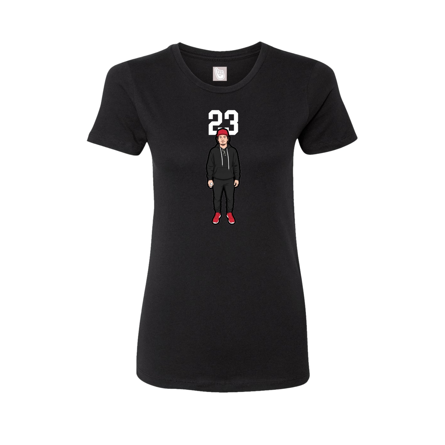 Womens Tee — Number Top in Black